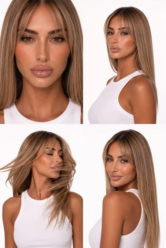 Preserve the reference person's identity and facial features; do not change the…