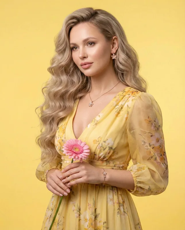 Не меняй черты лица. Фотореалистичный студийный портрет, коммерческая fashion/bridal‑эстетика, high key.