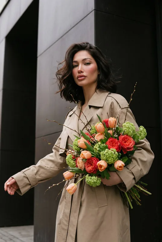 Preserve the reference person's identity and facial features; do not change the face or likeness. Minimal modern urban s